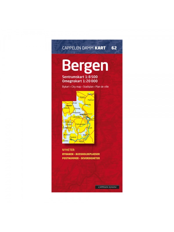 Bergen - podrobná mapa města