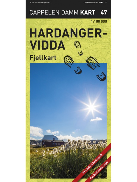 Hardangervidda - turistická mapa