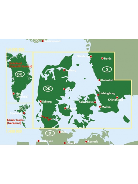 Mapa Dánsko -přehled