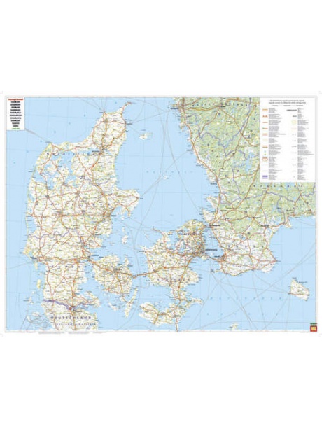 Mapa Dánsko celá