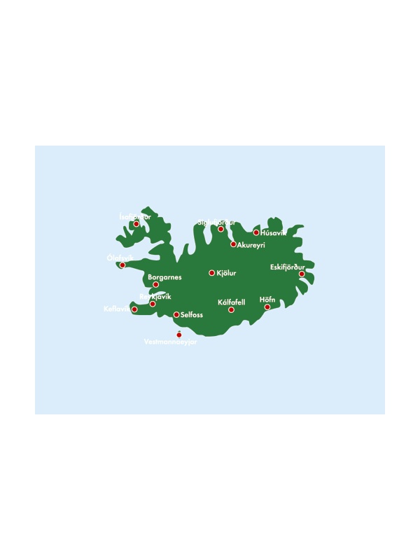 Island - mapa