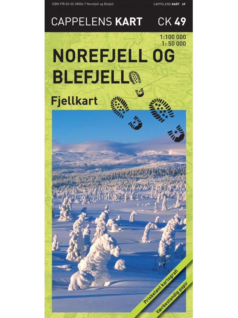 Norefjell a Blefjell - turistická mapa