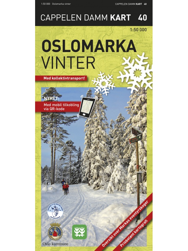 Oslomarka zimní - turistická mapa