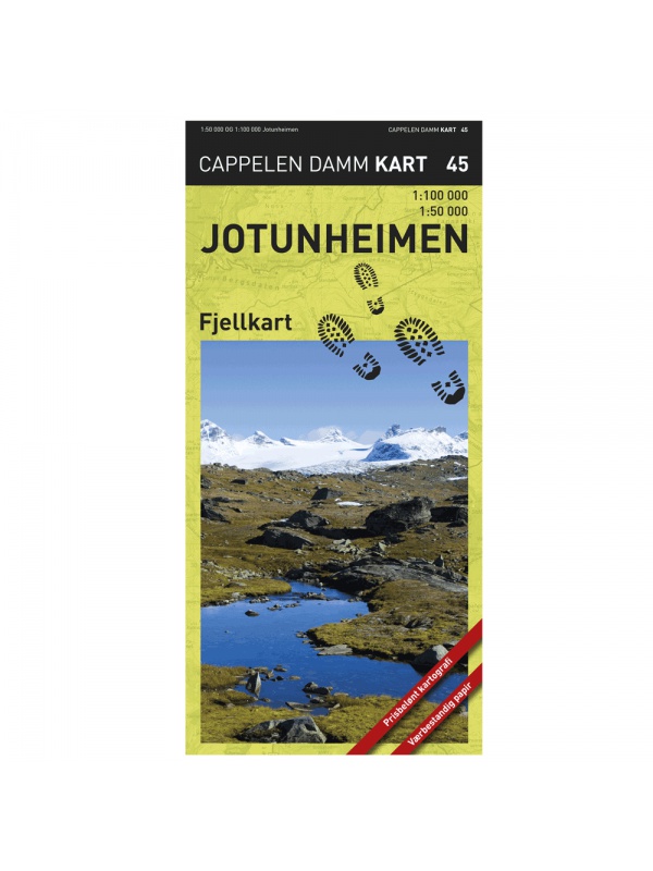 Jotunheimen  - turistická mapa