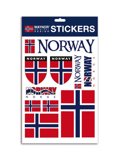 Arch samolepek s norskou vlajkou