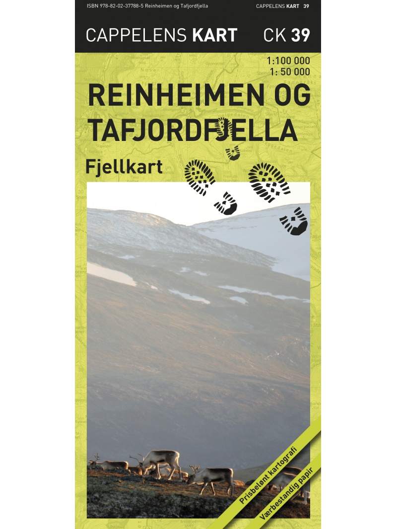 Reinheimen-og-tafjordfjella - turistická mapa