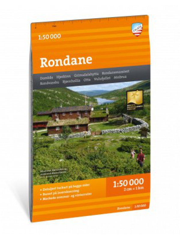 Rondane turistická mapa